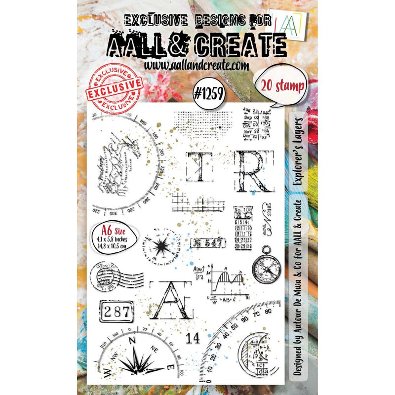 AALL & Create A6 Clear Stamp Set - Exployer's Layers, AALL-TP-1259