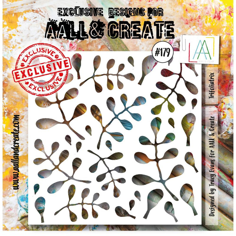 AALL & Create Stencil 6"X6" - Trifoliatrix, ALLPC179