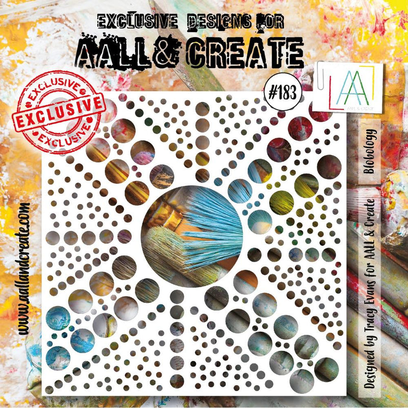 AALL & Create Stencil 6"X6" - Blobology, ALLPC183