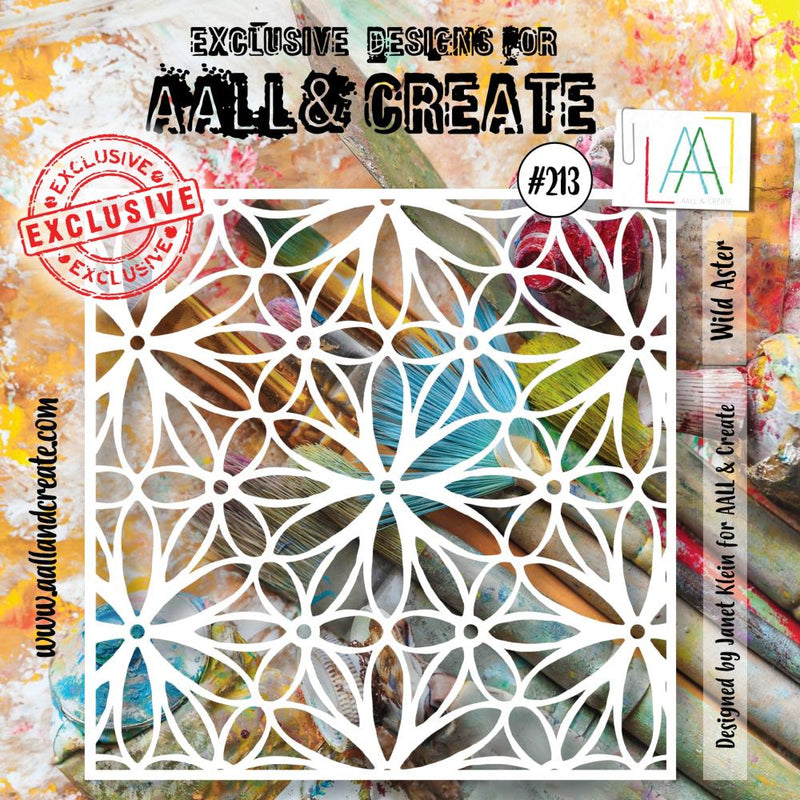 AALL & Create Stencil 6"X6" - Wild Aster, ALLPC213