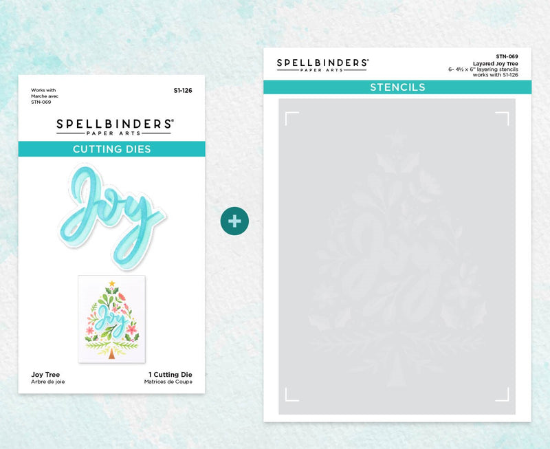 Spellbinders - Layered Joy Tree Stencil & Die Bundle, BD-0776