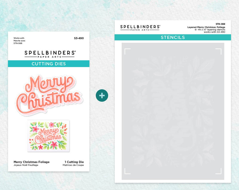 Spellbinders - Layered Merry Christmas Foliage & Die Bundle, BD-0778