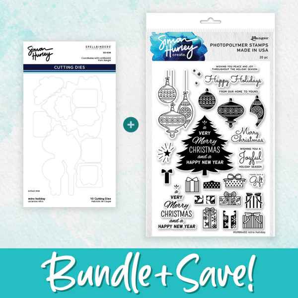 Spellbinders Stamp & Die Bundle - Retro Holiday, BD-0784 by: Simon Hurley