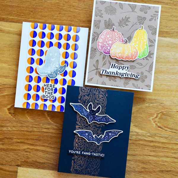 Spellbinders Stamp & Die Bundle - Fall Sampler, BD-0801 by: Simon Hurley