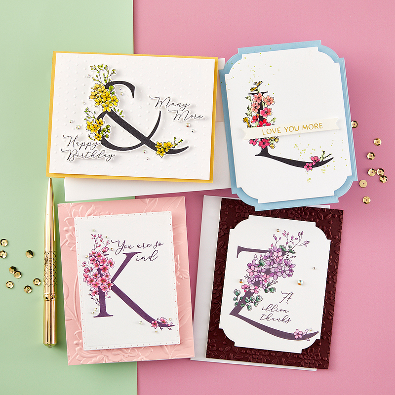 Spellbinders BetterPress Bundle - Every Occasion Floral Alphabet, BD-0827