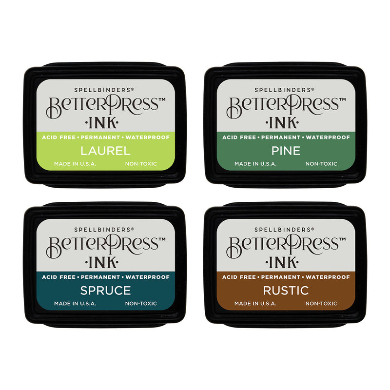 Spellbinders BetterPress Ink Mini Set - Woodlands, BPI-024