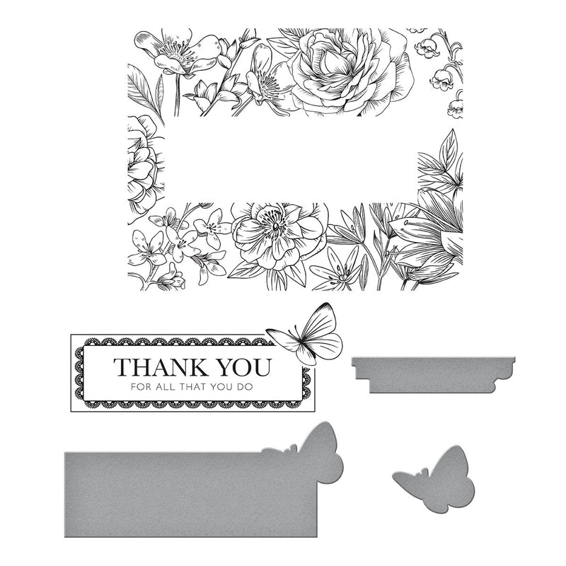 Spellbinders BetterPress Press Plate & Die Set - Butterfly Garden, BP-027