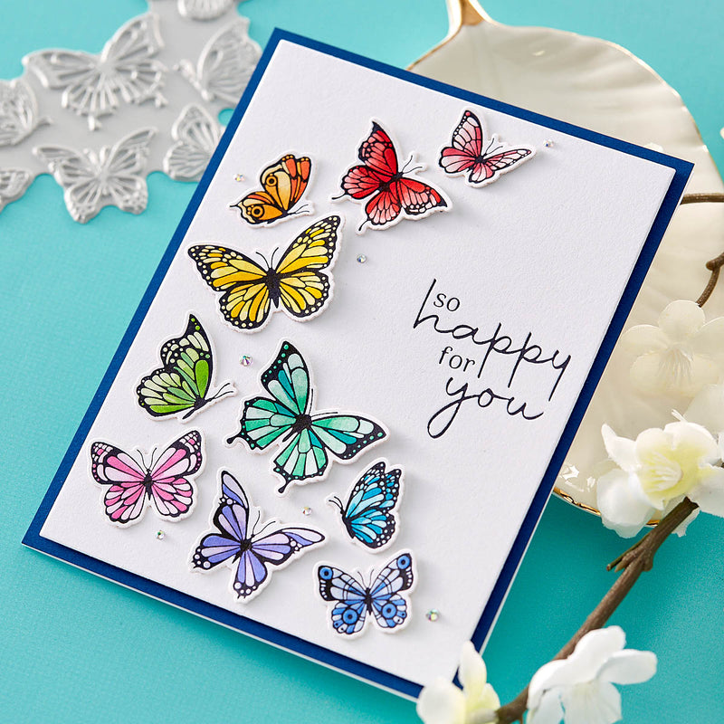 Spellbinders Press Plate & Die Set - Butterfly Swirl, BP-031