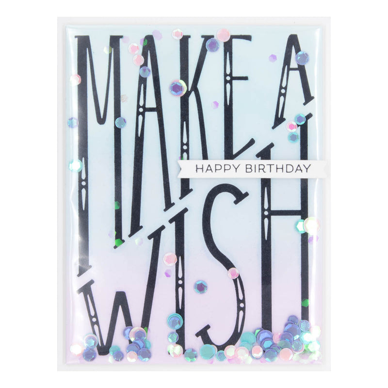 Spellbinders Press Plate - Diagonal Make A Wish, BP-037