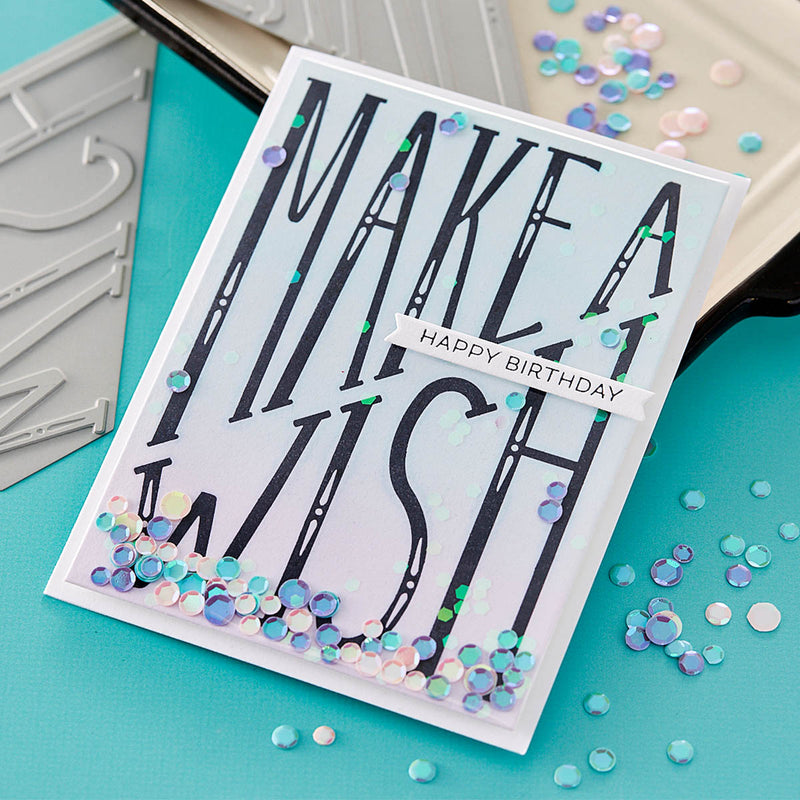 Spellbinders Press Plate - Diagonal Make A Wish, BP-037