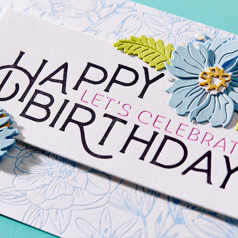 Spellbinders BetterPress Press Plate - Happy Birthday Celebrate, BP-038