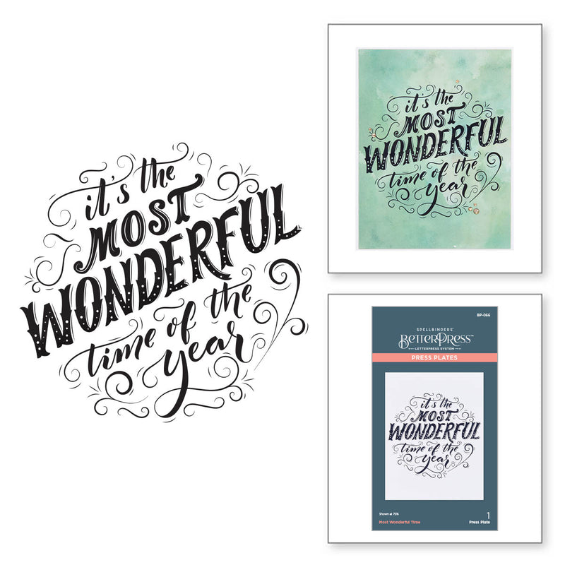 Spellbinders BetterPress Press Plate - Most Wonderful Time, BP-066