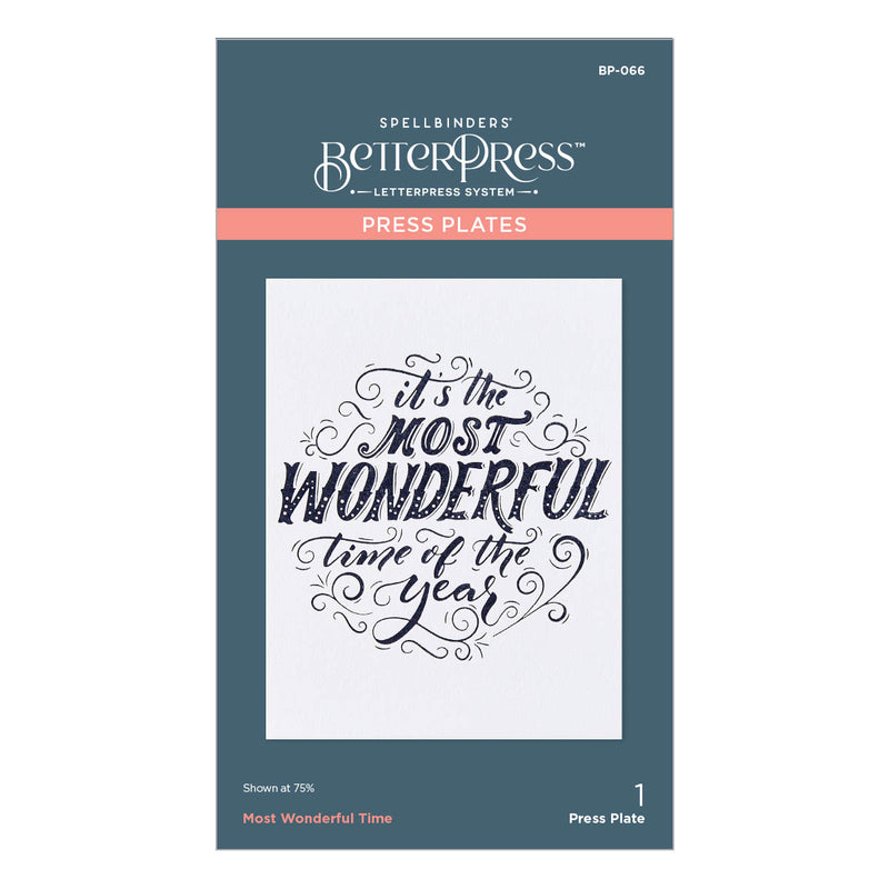 Spellbinders BetterPress Press Plate - Most Wonderful Time, BP-066