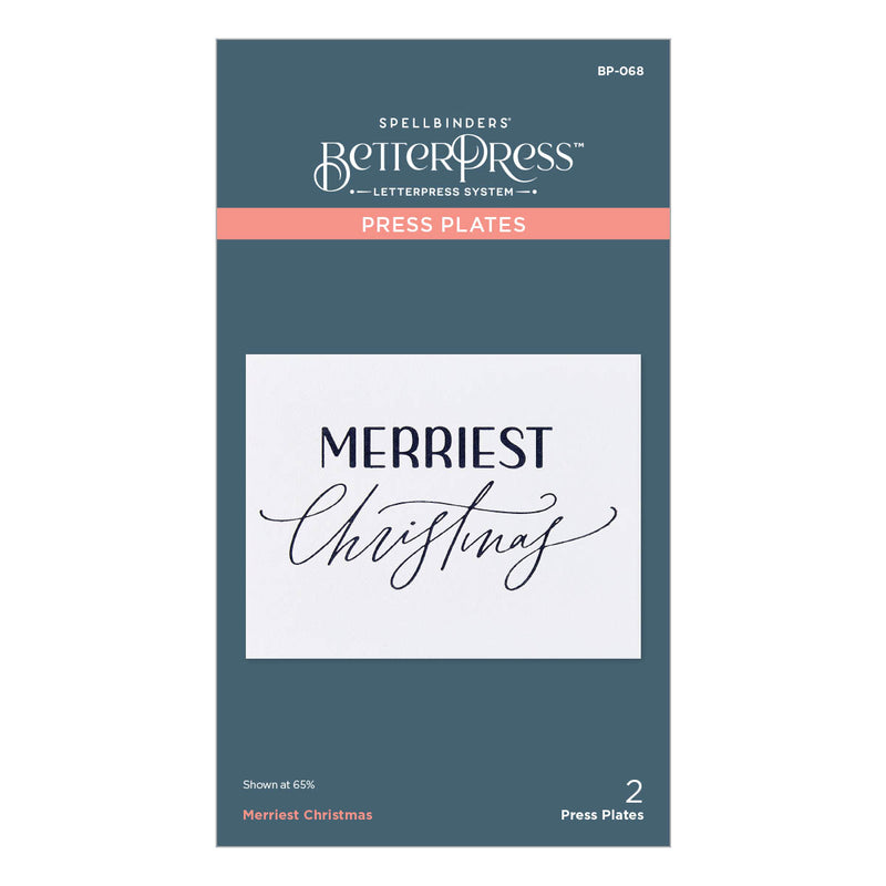 Spellbinders BetterPress Plate - Merriest Christmas, BP-068