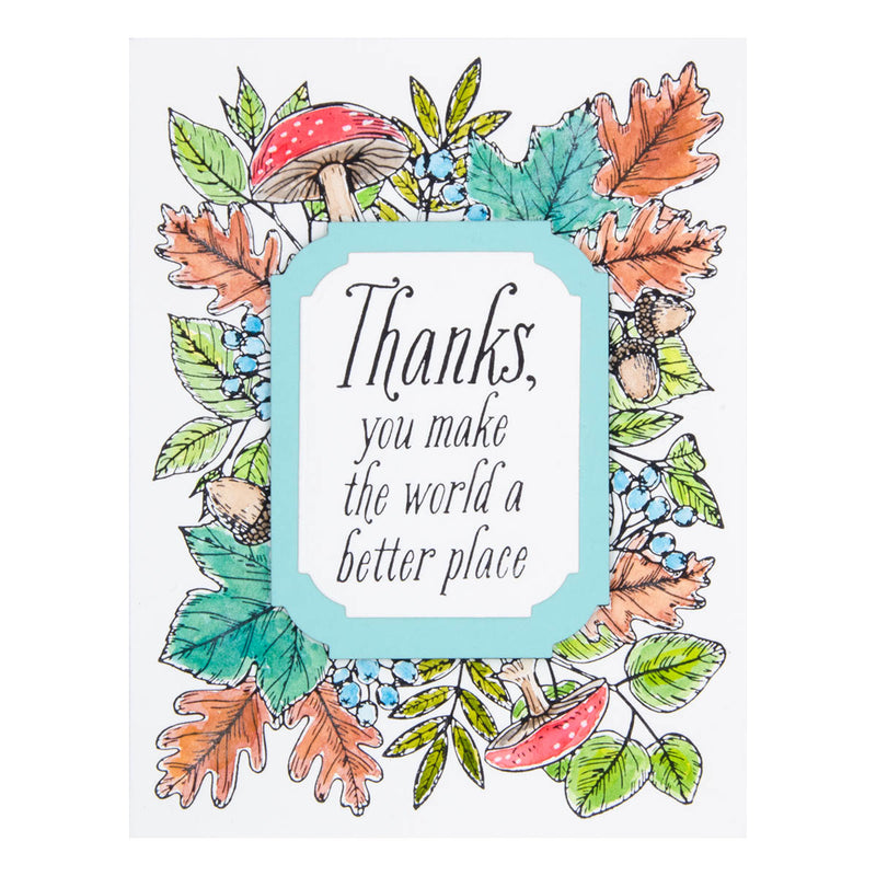 Spellbinders BetterPress Press Plate - Autumn Thanks Frame, BP-083