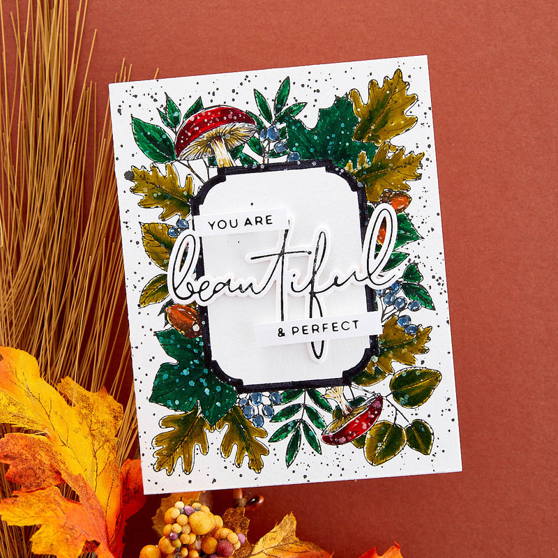 Spellbinders BetterPress Press Plate - Autumn Thanks Frame, BP-083