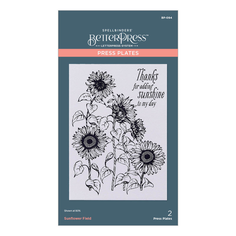 Spellbinders BetterPress Press Plate - Sunflower Field, BP-094