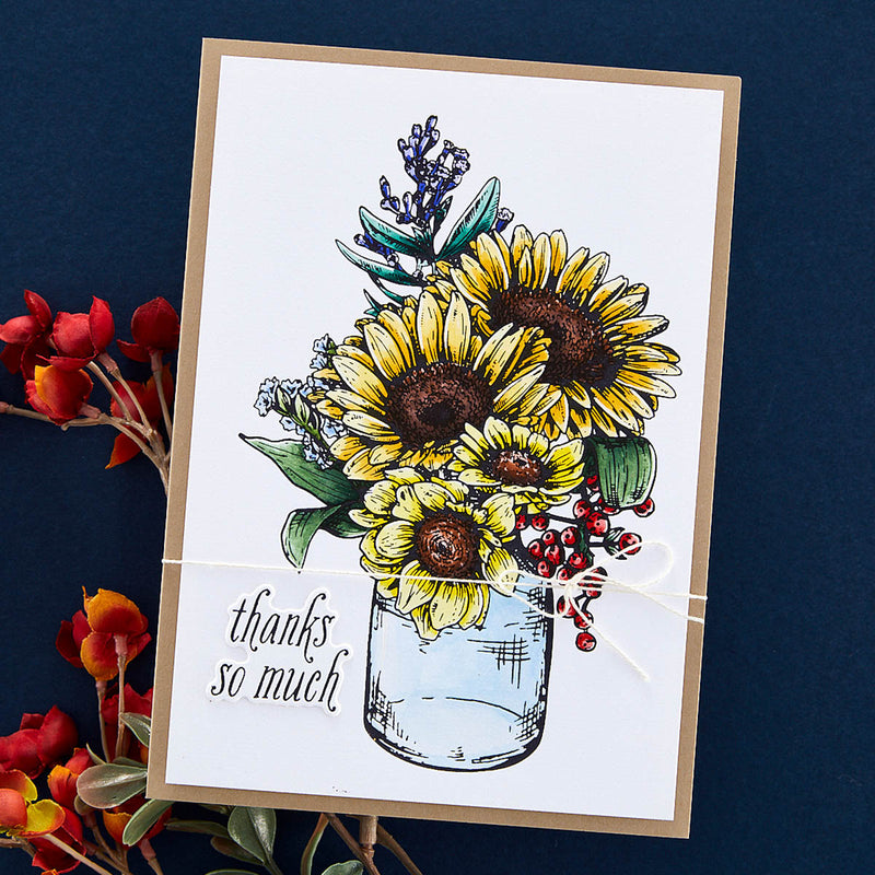 Spellbinders BetterPress Press Plate & Die Set - Sunflower Bouquet, BP-095