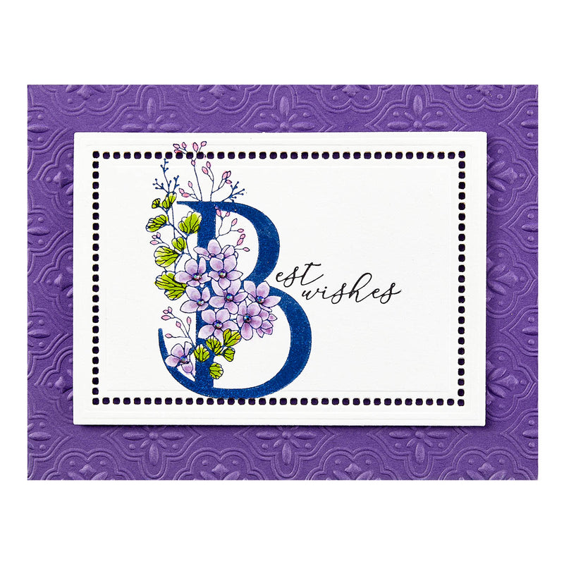 Spellbinders BetterPress Press Plates - Floral B and Sentiment, BP-125