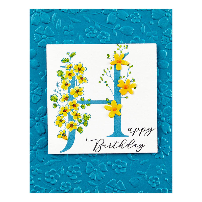 Spellbinders BetterPress Press Plates - Floral H and Sentiment, BP-131