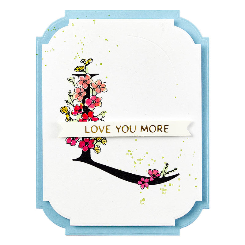 Spellbinders BetterPress Press Plates - Floral L and Sentiment, BP-135