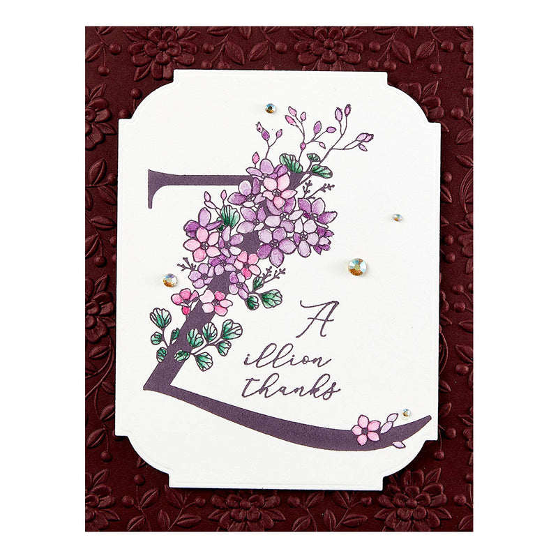 Spellbinders BetterPress Press Plates - Floral Z and Sentiment, BP-149