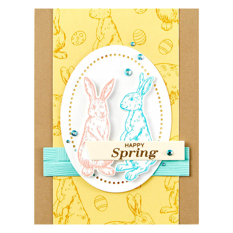 Spellbinders BetterPress Press Plate & Die Set - Spring Bunnies, BP-156