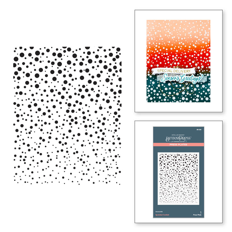 Spellbinders BetterPress Press Plates - Sprinkled Confetti, BP-200