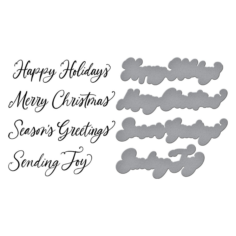 Spellbinders BetterPress Press Plate & De Set - Sending Joy Sentiments, BP-204