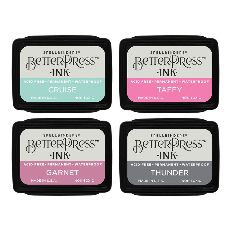 Spellbinders - BetterPress Ink Mini Set - Jet Set, BPI-023