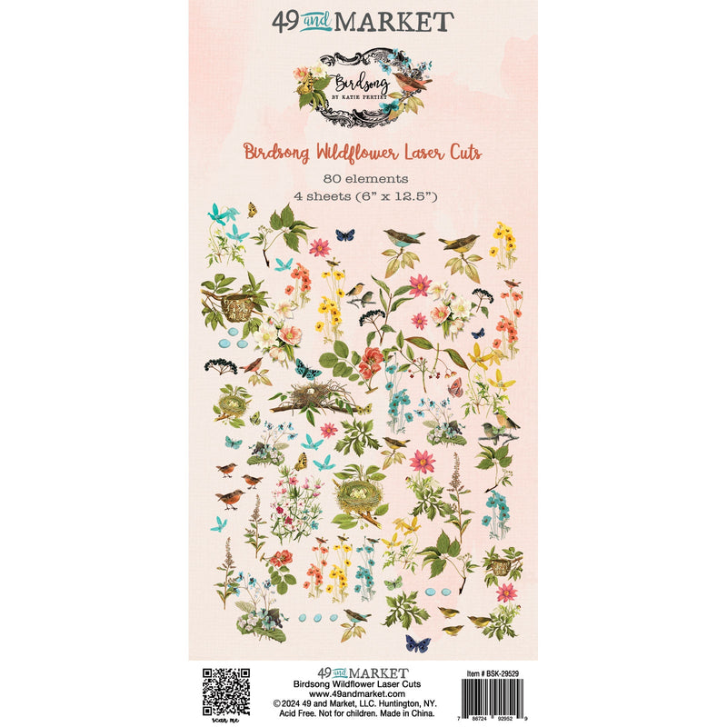 49 & Market Laser Cut Elements - Wildflower, Birdsong, BSK-29529