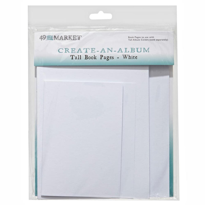 49 And Market Create-An-Album Tall Book Pages - White, CAA23855