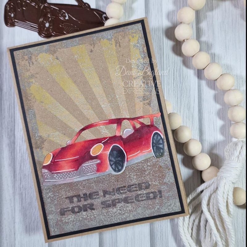 Creative Expressions 6x8 Clear Stamp Set - Super Cars, CEC1089 by Sam Poole