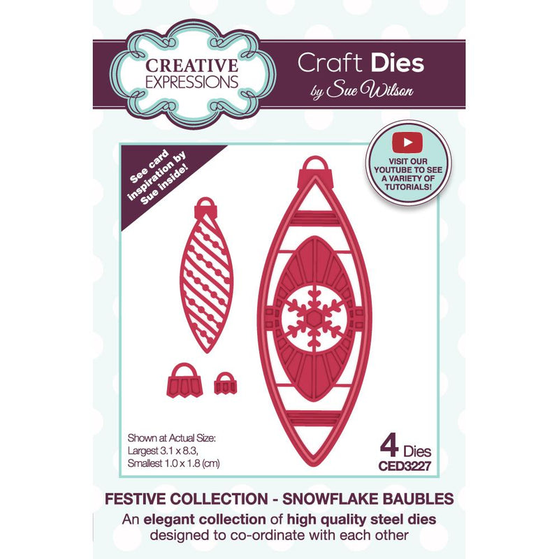 Creative Expressions Craft Dies - Snowflake Baubles, CED3227 by Sue Wilson