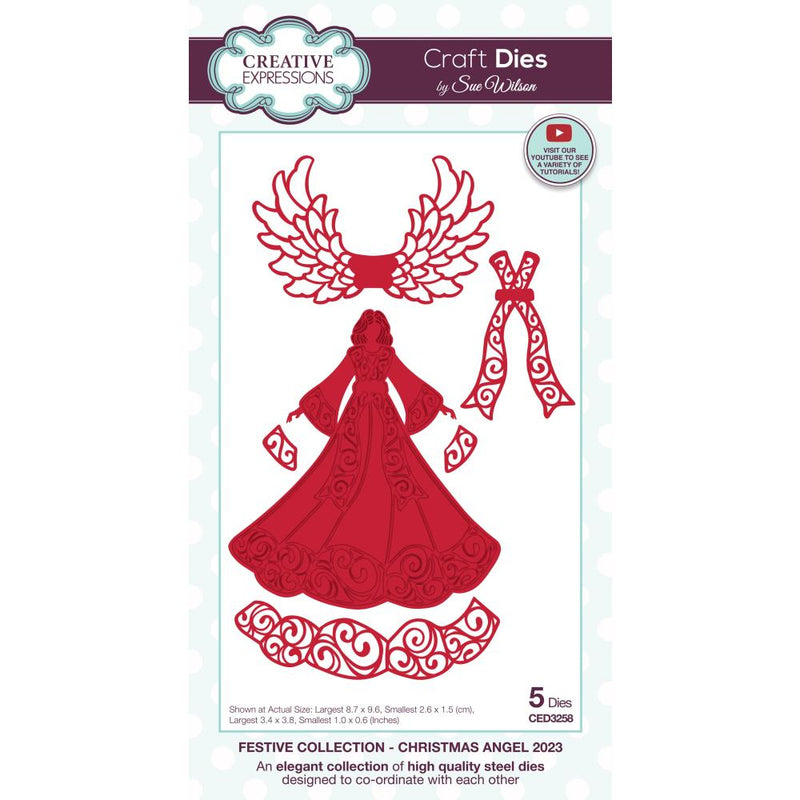 Creative Expressions Craft Dies - Christmas Angel 2023, CED3258 by Sue Wilson