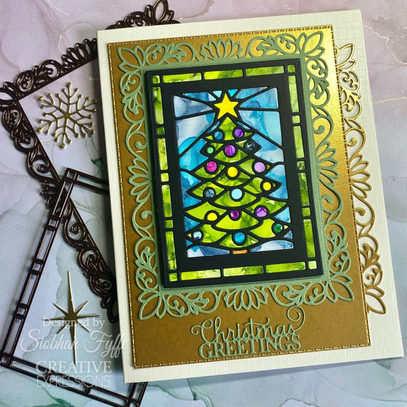 Creative Expressions Craft Dies - Stained Glass Christmas Tree, CED3261 by Sue Wilson