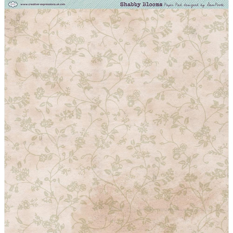 Creative Expressions Paper Pad 8X8 - Shabby Blooms, CEPP0007 by Sam Poole