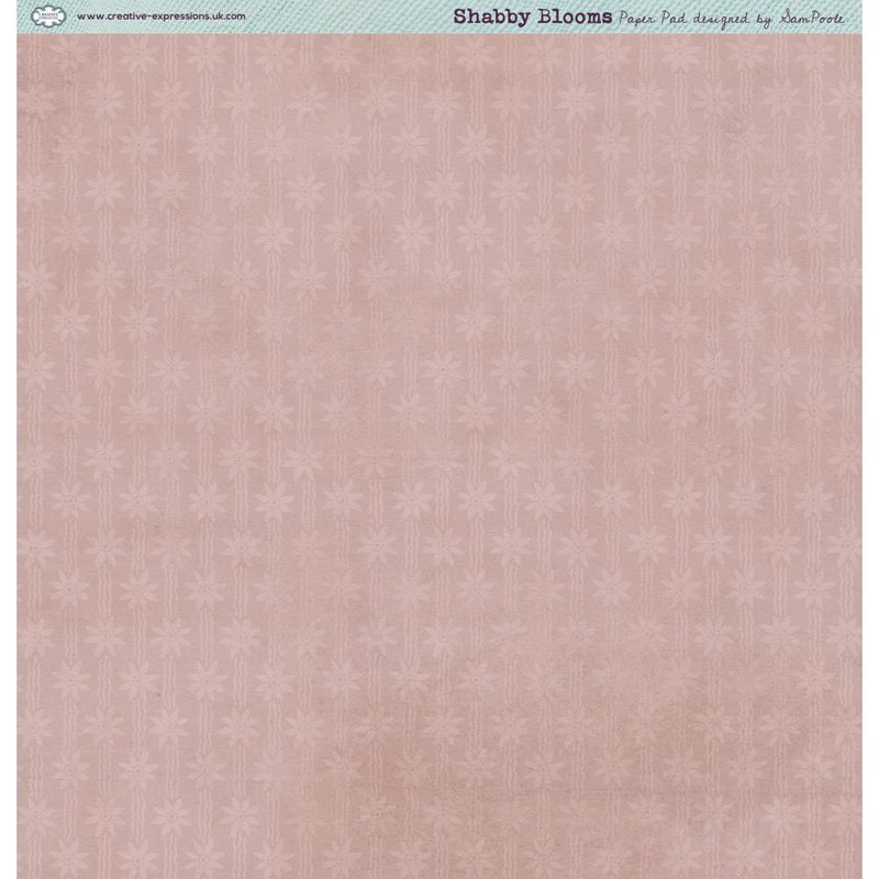 Creative Expressions Paper Pad 8X8 - Shabby Blooms, CEPP0007 by Sam Poole