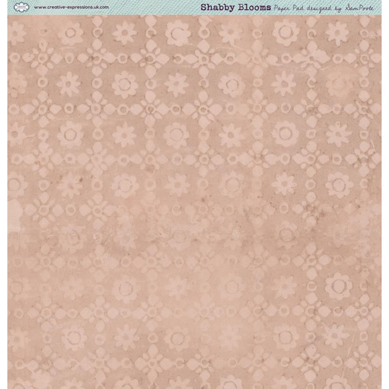 Creative Expressions Paper Pad 8X8 - Shabby Blooms, CEPP0007 by Sam Poole