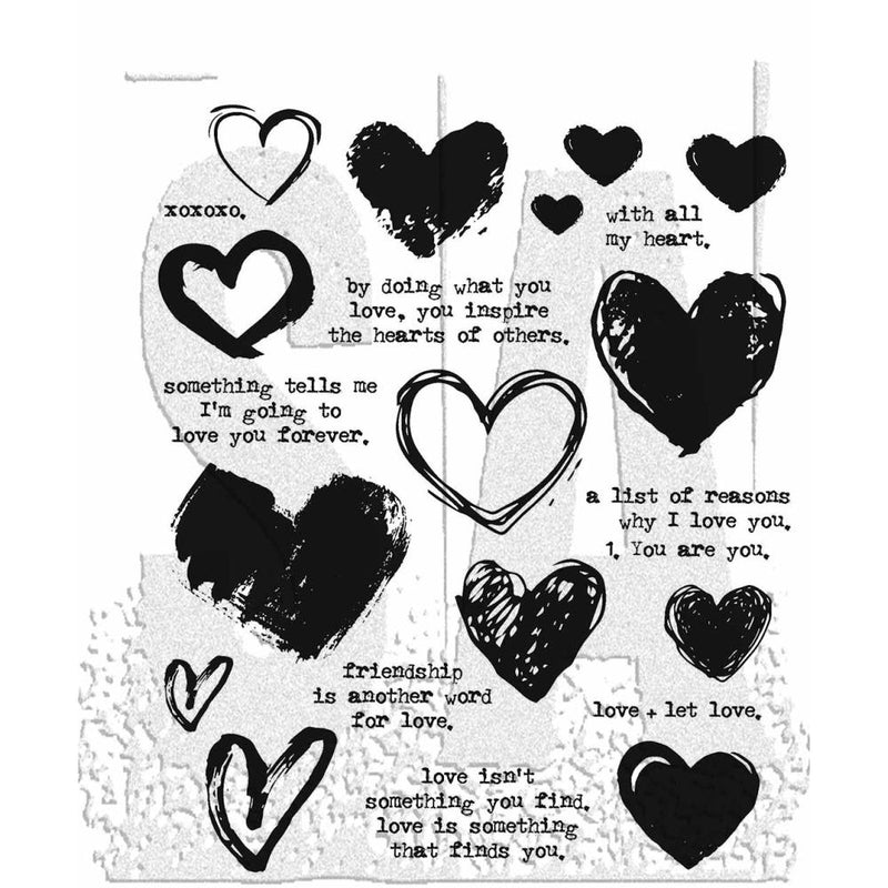 Stampers Anonymous Stamp Set - Love Notes, CMS477 by: Tim Holtz