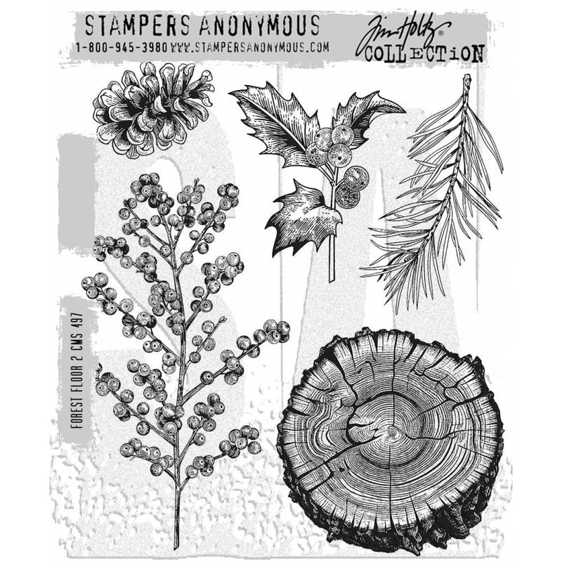 Stampers Anonymous Stamps - Forest Floor 2, CMS497 by Tim Holtz