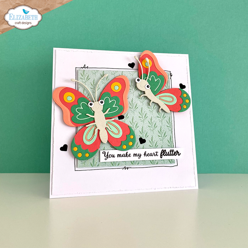 Elizabeth Craft Designs Clear Stamp Set - Bug & Kisses,  CS316