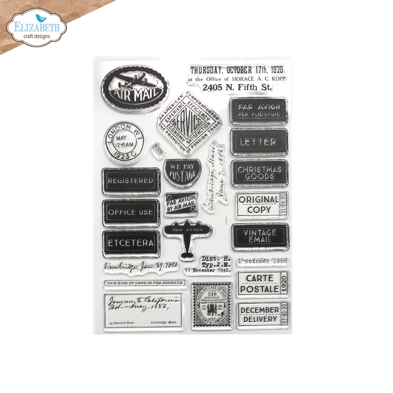 Elizabeth Craft Designs Clear Stamp Set - Correspondence from the Past 2, CS325