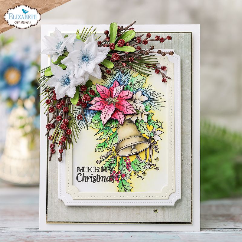 Elizabeth Craft Designs Clear Stamp Set - Joyous Christmas, CS358