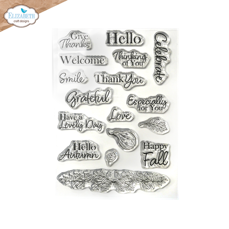 Elizabeth Craft Designs Clear Stamp Set - Autumn Greetings, CS379 by: Angelica Turner