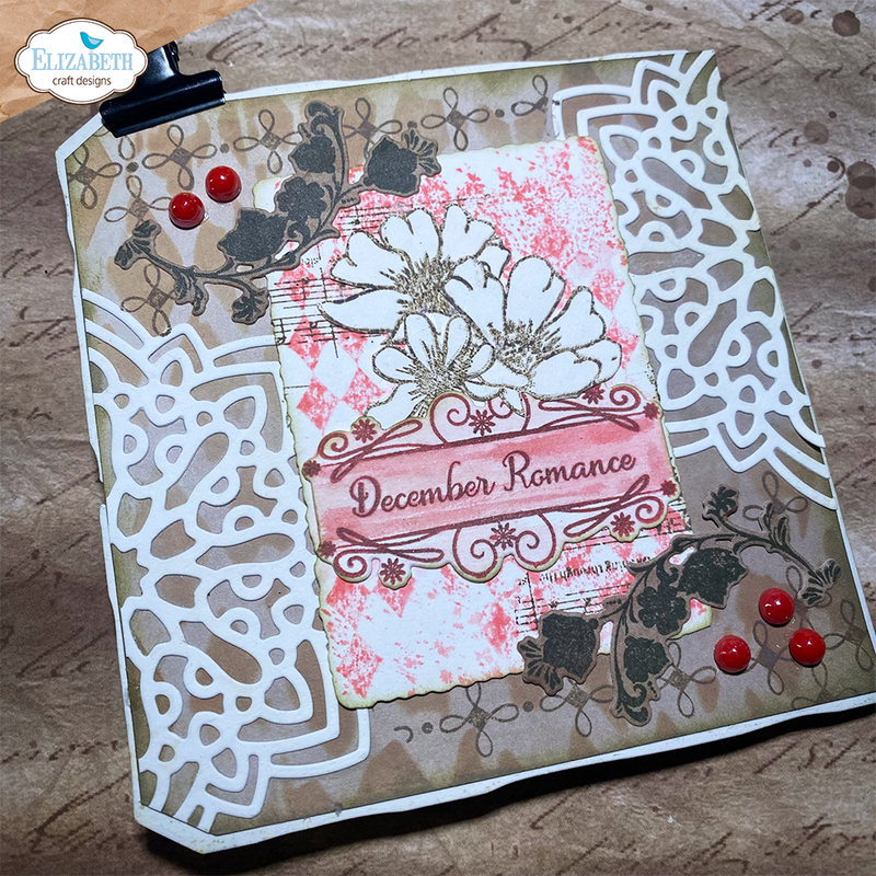 Elizabeth Craft Designs Stamp & Die Set -  December Romance, CSD368