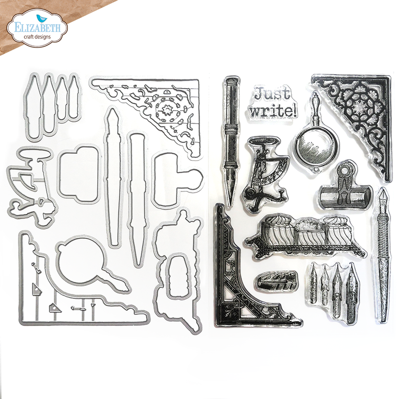 Elizabeth Craft Designs Stamp & Die Set - Just Write, CSD388