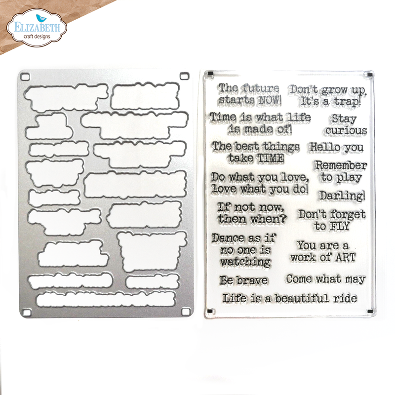 Elizabeth Craft Designs Stamp & Die Set - Journal Phrases 4, CSD390