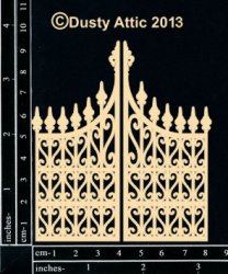 Dusty Attic Chipboard 4x4 - Mini Ornate Gate