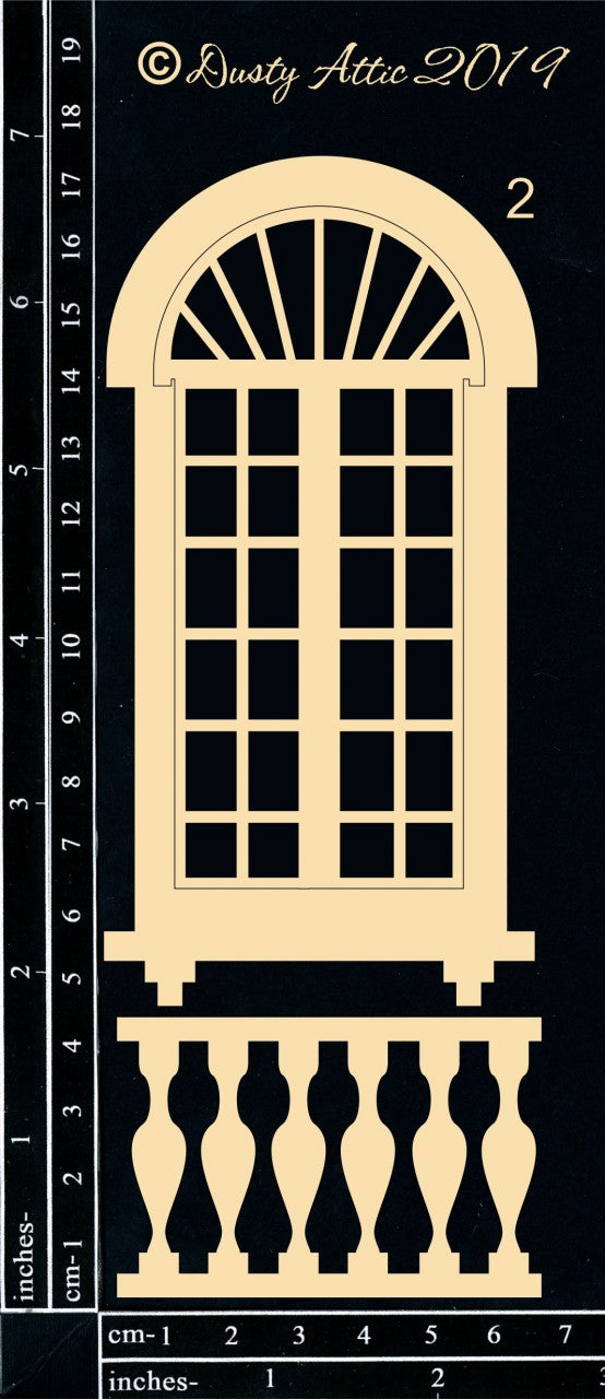 Dusty Attic Chipboard 3x7 - Juliette Balcony